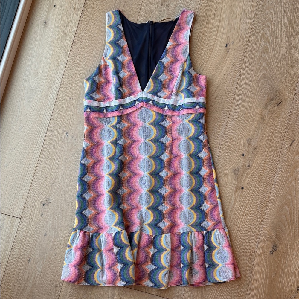 Ramy Brook Pink Multicolor V-Neck Dress